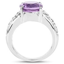 Load image into Gallery viewer, 3.30 Carat Genuine Amethyst .925 Sterling Silver Ring
