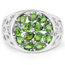 将图片加载到图库查看器,2.21 Carat Genuine Chrome Diopside .925 Sterling Silver Ring