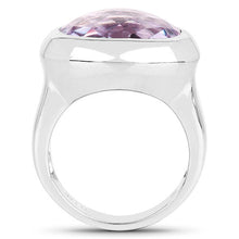 Load image into Gallery viewer, 8.00 Carat Genuine Pink Amethyst .925 Sterling Silver Ring
