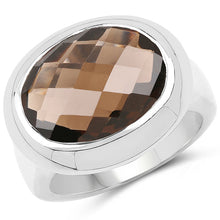 Load image into Gallery viewer, 7.90 Carat Genuine Smoky Quartz .925 Sterling Silver Ring