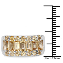 Load image into Gallery viewer, 3.08 Carat Genuine Citrine .925 Sterling Silver Ring