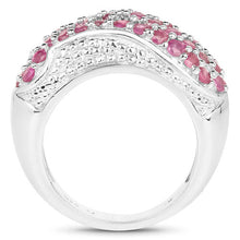 将图片加载到图库查看器,1.81 Carat Genuine Ruby and White Zircon .925 Sterling Silver Ring