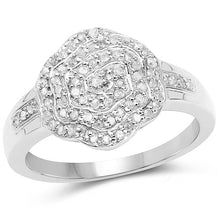 将图片加载到图库查看器,14K Yellow Gold Plated 0.29 Carat Genuine White Diamond .925 Sterling Silver Ring