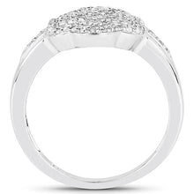 将图片加载到图库查看器,14K Yellow Gold Plated 0.29 Carat Genuine White Diamond .925 Sterling Silver Ring