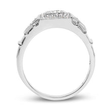 Load image into Gallery viewer, 14K White Gold Plated 0.21 Carat Genuine White Diamond .925 Sterling Silver Ring