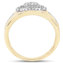 Load image into Gallery viewer, 14K Yellow Gold Plated 0.29 Carat Genuine White Diamond .925 Sterling Silver Ring
