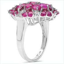 将图片加载到图库查看器,3.90 Carat Genuine Ruby & Rhodolite .925 Sterling Silver Ring