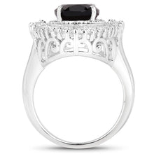 Load image into Gallery viewer, 8.12 Carat Genuine Smoky Quartz and White Topaz .925 Sterling Silver Ring
