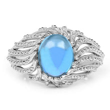 Load image into Gallery viewer, 3.65 Carat Genuine Swiss Blue Topaz .925 Sterling Silver Ring