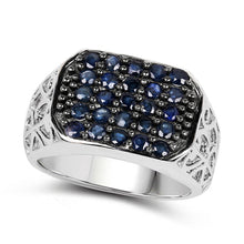 Load image into Gallery viewer, 1.13 Carat Genuine Blue Sapphire .925 Sterling Silver Ring