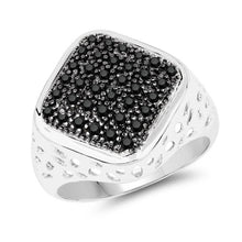 Load image into Gallery viewer, 0.54 Carat Genuine Black Diamond .925 Sterling Silver Ring