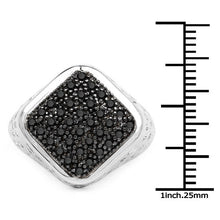 Load image into Gallery viewer, 0.54 Carat Genuine Black Diamond .925 Sterling Silver Ring