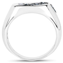 Load image into Gallery viewer, 0.31 Carat Genuine Blue Diamond .925 Sterling Silver Ring