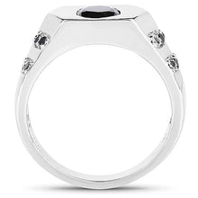 Load image into Gallery viewer, 1.53 Carat Genuine Black Diamond .925 Sterling Silver Ring