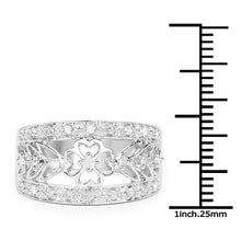 Load image into Gallery viewer, 0.31 Carat Genuine White Diamond .925 Sterling Silver Ring
