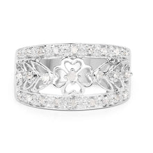 Load image into Gallery viewer, 0.31 Carat Genuine White Diamond .925 Sterling Silver Ring