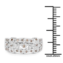 Load image into Gallery viewer, 0.32 Carat Genuine Champagne Diamond .925 Sterling Silver Ring