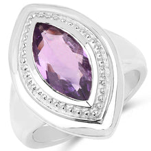 Load image into Gallery viewer, 2.00 Carat Genuine Amethyst .925 Sterling Silver Ring