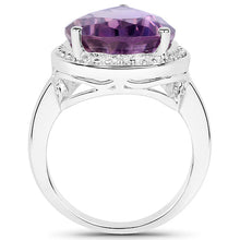 将图片加载到图库查看器,9.00 Carat Genuine Amethyst .925 Sterling Silver Ring