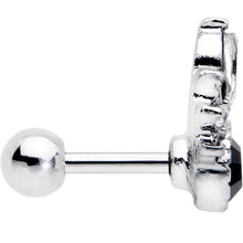Load image into Gallery viewer, 16G 1/4 Clear Black Gem Cocktail Party Tragus Cartilage Earring