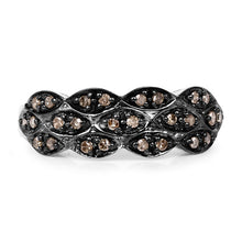 Load image into Gallery viewer, 0.31 Carat Genuine Champagne Diamond .925 Sterling Silver Ring
