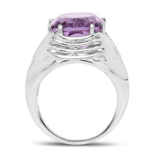 Load image into Gallery viewer, 10.02 Carat Genuine Amethyst .925 Sterling Silver Ring