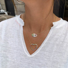 Load image into Gallery viewer, Rainbow CZ Eye Necklace