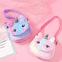 将图片加载到图库查看器,Rainbow Unicorn Plush Shoulder Bag