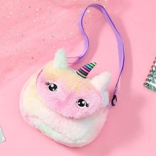 将图片加载到图库查看器,Rainbow Unicorn Plush Shoulder Bag