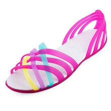 Load image into Gallery viewer, Rainbow Women Sandals Summer New Candy Color Women Shoes Strap Beach Mixed Colors Shoes Classic Slippers Beautiful Slip On Shoe Sandal Indoor And Outdoor Lightweight Slipper