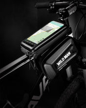 Load image into Gallery viewer, Rainproof Bicycle Bag Frame Front Top Tube Cycling Bag Reflective 6.5in Phone Case Touchscreen Bag Bike Accessories Bike Phone Bag Bicycle Bag Front Frame Pouch Top Tube Pouch Waterproof Bike Holder Accessories Bag Mount Handlebar Cell Phone