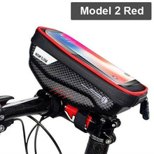 Load image into Gallery viewer, Rainproof Bicycle Bag Frame Front Top Tube Cycling Bag Reflective 6.5in Phone Case Touchscreen Bag Bike Accessories Bike Phone Bag Bicycle Bag Front Frame Pouch Top Tube Pouch Waterproof Bike Holder Accessories Bag Mount Handlebar Cell Phone