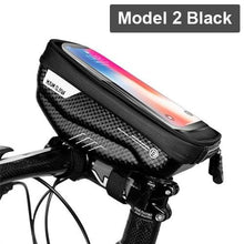 Load image into Gallery viewer, Rainproof Bicycle Bag Frame Front Top Tube Cycling Bag Reflective 6.5in Phone Case Touchscreen Bag Bike Accessories Bike Phone Bag Bicycle Bag Front Frame Pouch Top Tube Pouch Waterproof Bike Holder Accessories Bag Mount Handlebar Cell Phone