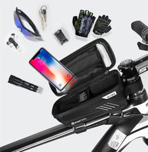 Load image into Gallery viewer, Rainproof Bicycle Bag Frame Front Top Tube Cycling Bag Reflective 6.5in Phone Case Touchscreen Bag Bike Accessories Bike Phone Bag Bicycle Bag Front Frame Pouch Top Tube Pouch Waterproof Bike Holder Accessories Bag Mount Handlebar Cell Phone