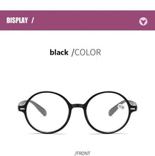 Load image into Gallery viewer, Read Eyeglass Men Women Round Vintage Reading Glasses Blue Light Blocking Glasses Men Women Retro Thick Round Rim Frame Eyeglasses Light Weight With Spring Hinge Easy To Carry +1 +1.5 +2 +2.5 +3 +3.5