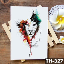 Load image into Gallery viewer, Realistic 3D Wolf Moon Temporary Tattoo Sticker Waterproof Stylish Body New Luxury Animal Tattoo For Men Women
