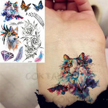 Load image into Gallery viewer, Realistic Black Temporary Small Big Tattoos Space Planets Animals Tatoos Waterproof Face Hands Tattoos For Girls Mens