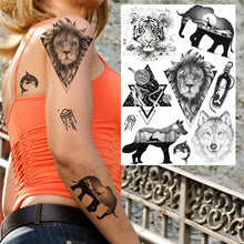 Load image into Gallery viewer, Realistic Black Temporary Small Big Tattoos Space Planets Animals Tatoos Waterproof Face Hands Tattoos For Girls Mens