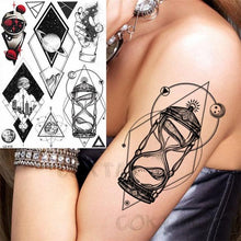 Load image into Gallery viewer, Realistic Black Temporary Small Big Tattoos Space Planets Animals Tatoos Waterproof Face Hands Tattoos For Girls Mens