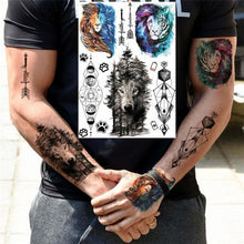 Load image into Gallery viewer, Realistic Black Temporary Small Big Tattoos Space Planets Animals Tatoos Waterproof Face Hands Tattoos For Girls Mens
