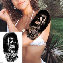 Load image into Gallery viewer, Realistic Lion Temporary Tattoo Black Warrior Sticker Waterproof Luxury Tattoo For Men Women