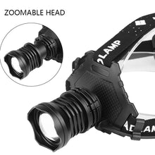 Load image into Gallery viewer, Rechargeable Adjustable Brightest Zoomable Powerful XHP160 LED Headlamp Waterproof Headlight Power Bank 18650 Battery Headlamps For Hiking Camping Fishing Running