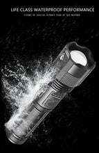 Load image into Gallery viewer, Rechargeable Adjustable Led Flashlights With High Lumen With Battery Display Super Bright Waterproof Flashlight 5 Lighting Modes For Adventure Hiking Camping Hunting New Design