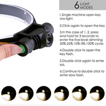 Load image into Gallery viewer, Rechargeable Adjustable LED Power Headlamp USB Flashlight Waterproof Headlight Torch Light Work Lamp For Outdoors Camping Running Survival Hiking