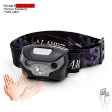 Load image into Gallery viewer, Rechargeable Adjustable LED USB Headlamp 10000Lm Powerfull Adjustable Waterproof Headlight Body Motion Sensor Head Flashlight For Outdoor Hiking Camping Torch Light Lamp