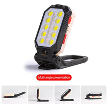 将图片加载到图库查看器,Rechargeable Adjustable USB LED Portable Charger Battery High Capacity with Digital Display LCD Screen Waterproof Flashlight COB Work Light For Repairing Outdoor Camping