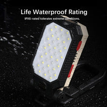 将图片加载到图库查看器,Rechargeable Adjustable USB LED Portable Charger Battery High Capacity with Digital Display LCD Screen Waterproof Flashlight COB Work Light For Repairing Outdoor Camping