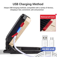 将图片加载到图库查看器,Rechargeable Adjustable USB LED Portable Charger Battery High Capacity with Digital Display LCD Screen Waterproof Flashlight COB Work Light For Repairing Outdoor Camping