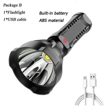 Load image into Gallery viewer, Rechargeable Adjustable USB LED Portable Rotary High Lumen Zoombale Super Strong Flashlight Ultra-bright For Long-range Outdoor Camping Fishing Hiking Riding Walking Jogging Flashlight