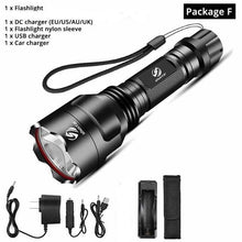 Load image into Gallery viewer, Rechargeable Adjustable Zoomable Waterproof LED Flashlight Super bright LED Tactical Torch Flashlight For Night Riding Camping Hiking Hunting & Indoor Activities